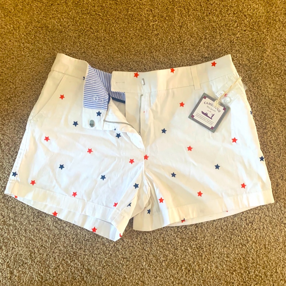 Red white and blue star shorts